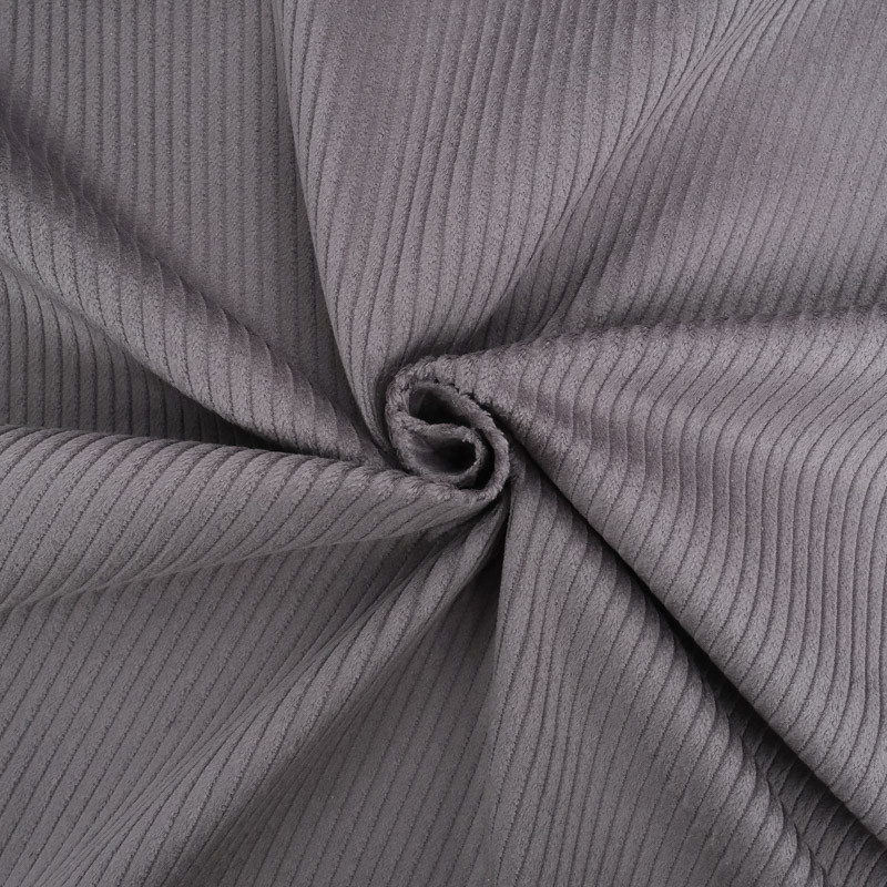 Samt mit grober Rippenstruktur, Baumwolle von Armand, grau